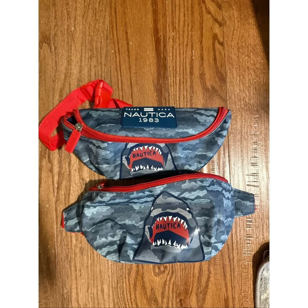 Nautica 2 piece boys shark attack hard shell luggage carry on bundle